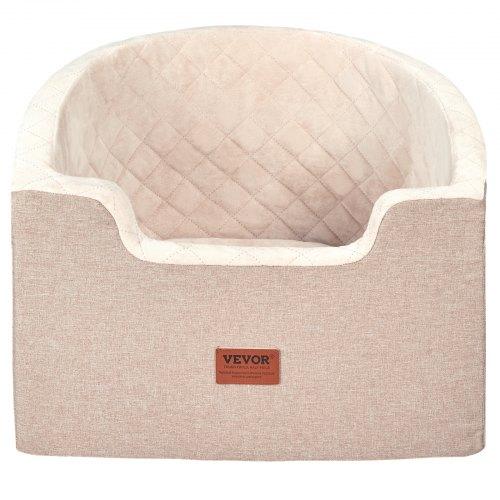 VEVOR Dog Car Seat, Waterproof Dog Booster Seat for Car with A Storage Pocket, Clip-On Safety Leash and Sponge Filling