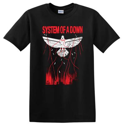 T-shirt System of a Down Rock Metal Oiseau Graphique