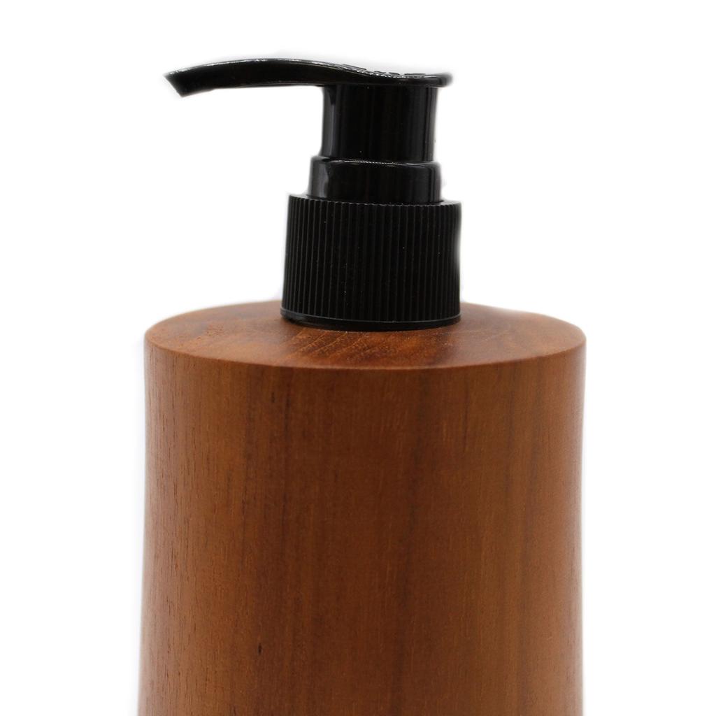 Soap Dispenser Natural Teak Wood Taper