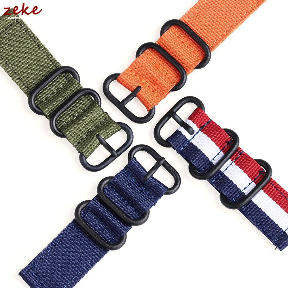 Correa de Nailon de 18 mm 20 mm 22 mm 24 mm para Samsung Galaxy Watch 3 4 5 Pro 6 7 46 mm 42 mm para Amazfit Pulsera Deportiva de Liberación Rápida