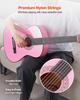 Classical Guitar, 960 mm, Wood Classical Guitar Starter Kit for Beginners, with Nylon Strings, Gig Bag, Strap, Tuner, Extra Strings, Picks, Capo,