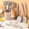 Ruiming 14-Piece Non-Stick Silicone Kitchen Utensil Set with Stainless Steel Handles