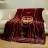 Elegant Red Floral Damask Background with Arsenal Shield and Golden Trim. for All Seasons Blanket Lunch Break Throw Gift