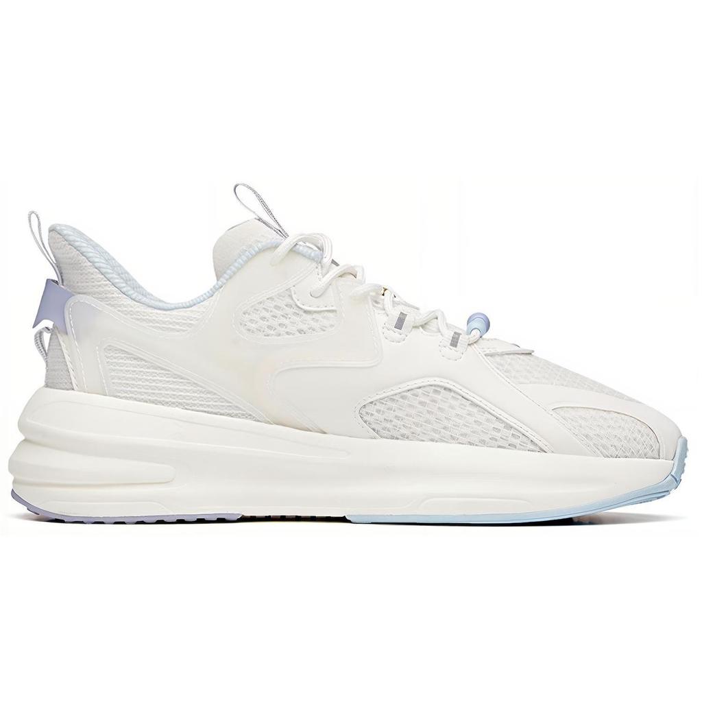 Anta Life Collection Cushioning Abrasion Resistant Lightweight Low Top Running Shoes Women's White Purple Blue 922128082-4