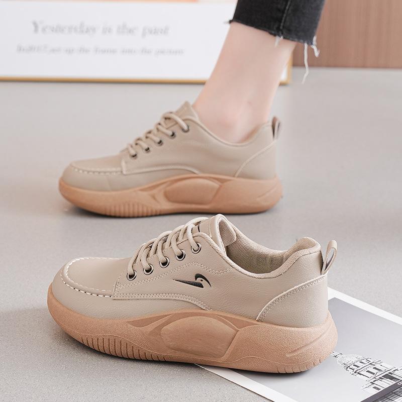 

Весенние новые базовые маленькие белые туфли для студентов, повседневные туфли для сноуборда, универсальные женские туфли для уличной стрельбы, толстая подошва 40