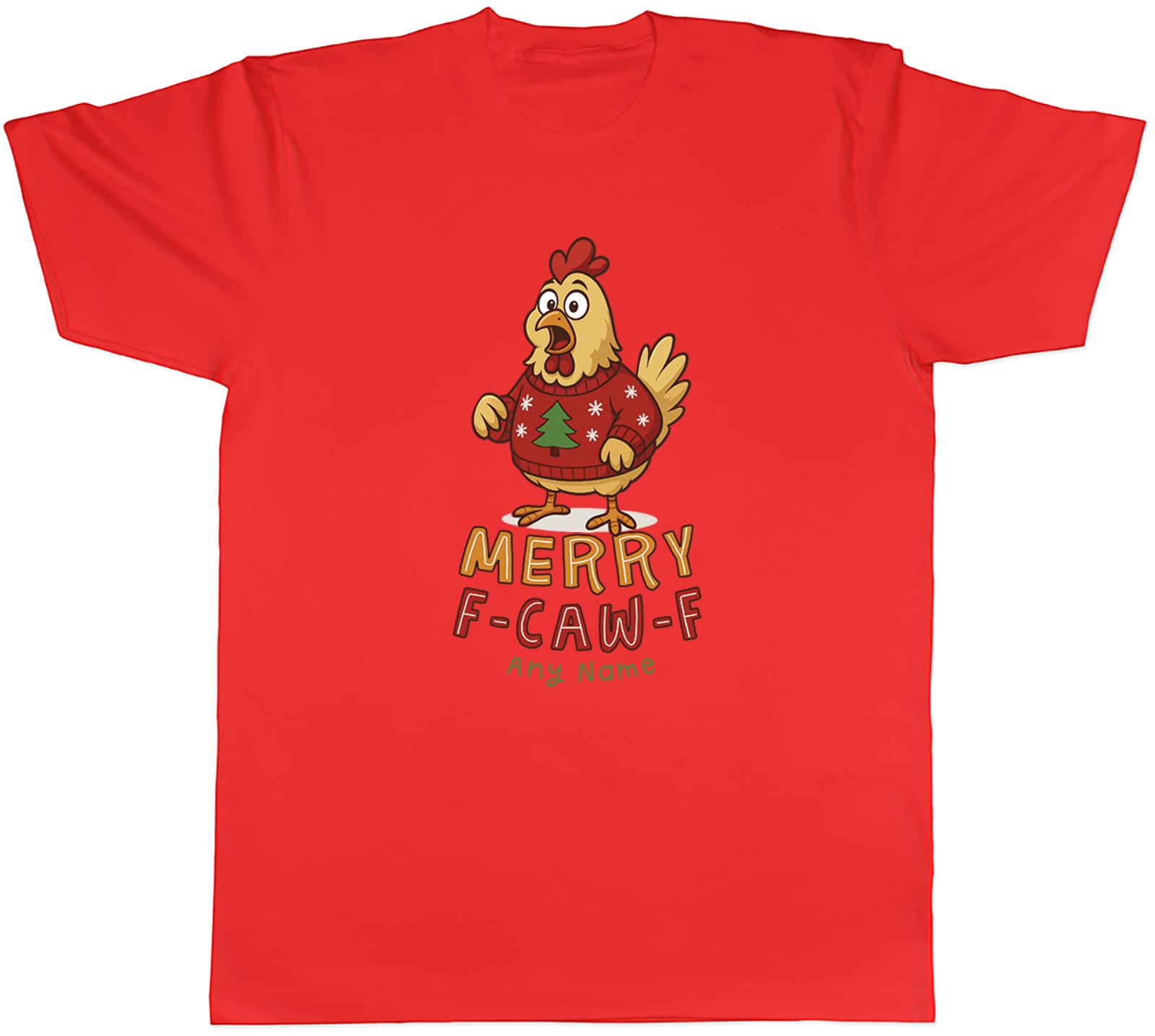 Personalised Any Name Merry FCAWF Christmas Unisexs TShirt Tee Gift Top S