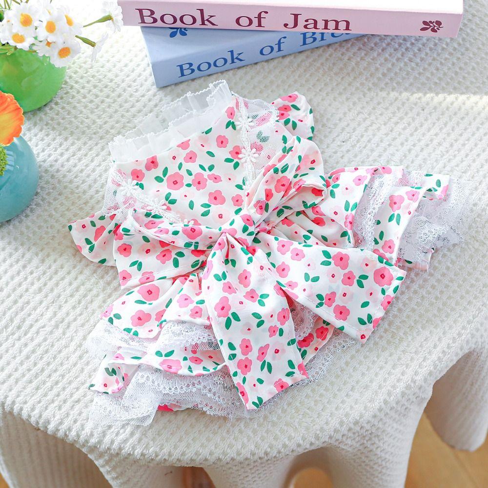 Lovely Puppy Princess Skirt Floral Dress Pet Dresses Pet Clothes Dog Dress  Spring/Summer