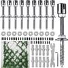 10 Pieces Trellis Crosshead Hubs Climbing Plants Kit Stainless Supports Expansion Anchors