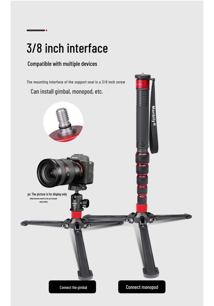 Universal DSLR Portable Monopod with Large Area Support