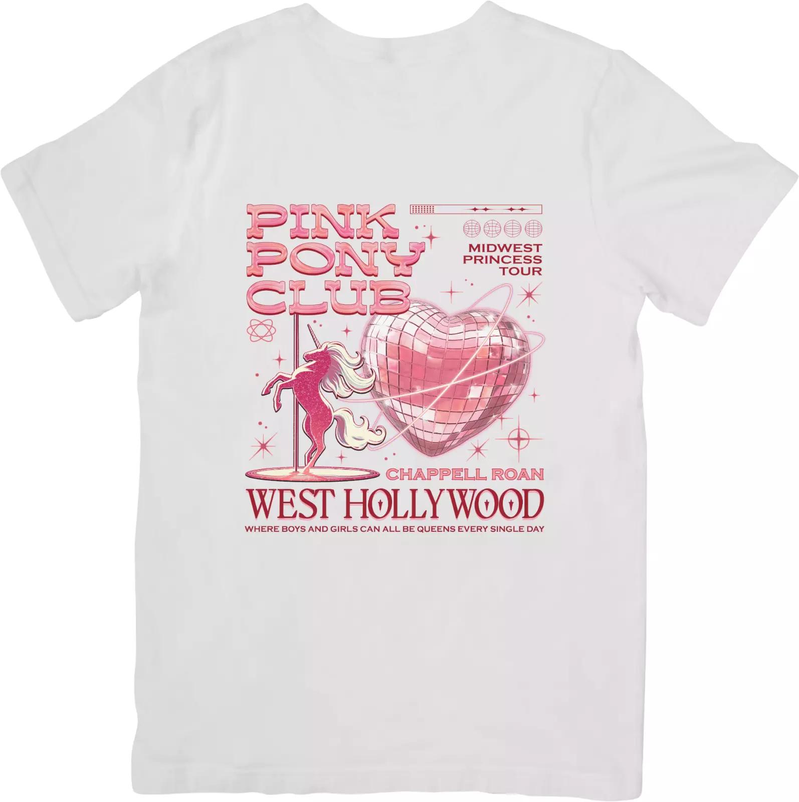 

Chappell Roan pink pony club Музыкальная хлопковая футболка для мужчин и женщин 4XL