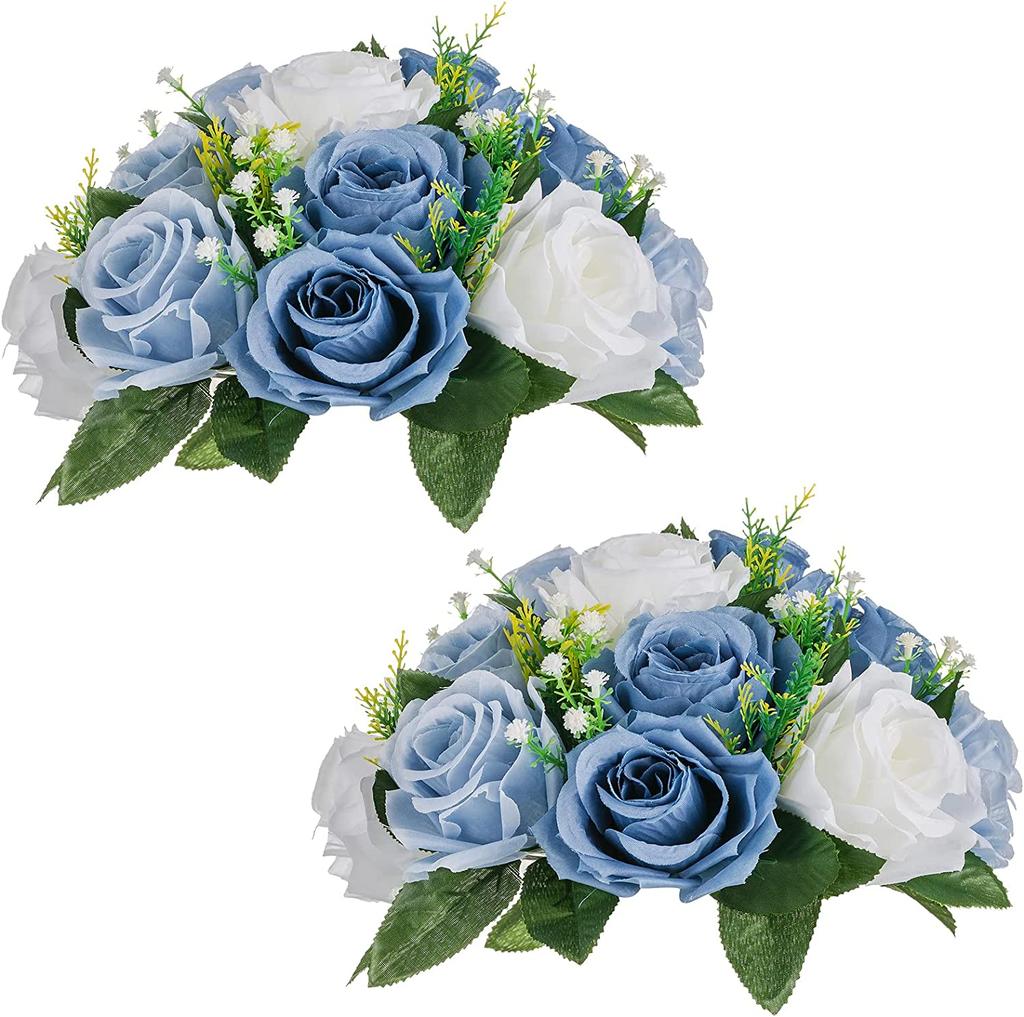 Silk Flowers Bouquet Artificial Roses Table Centerpieces Weddings Decoration Flower Balls for Reception Event