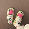 Fashion Comfort Women's Sandals Fashion Cute Cartoon Bear One-word Buckle with Velcro Sandals Womens Beach Cool Slippers Sandalias Mujer