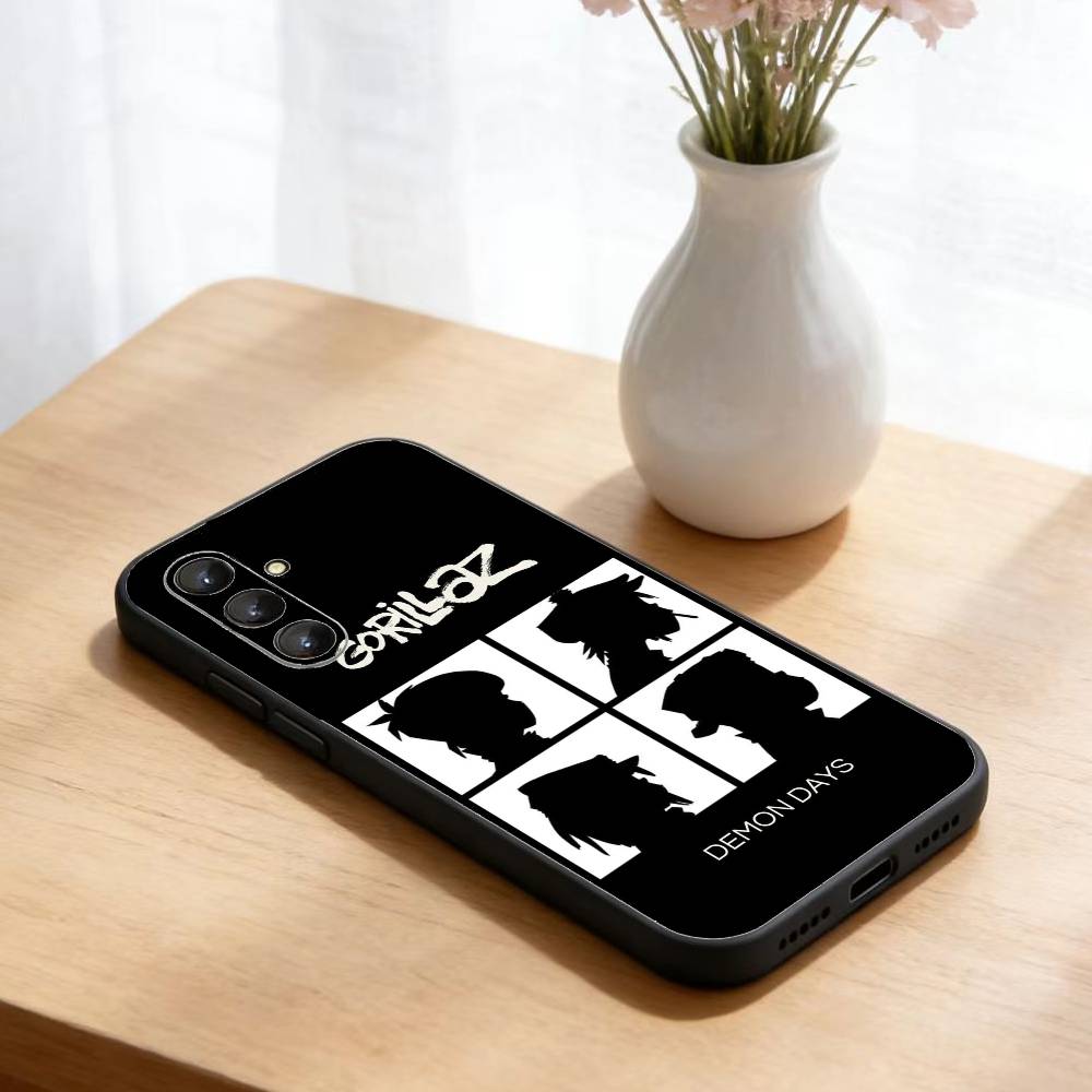 Comic R-Rock Band G-gorillaz Phone Case For Samsung Galaxy A73,A21s,A22,A31,A52,A53,A71,A41Soft Black Shell