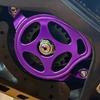 Vented Aluminum Motor Guard Cover for Electric Dirt Bikes, Lower Motor Plate with Debris Contact Deflection Layout Detail