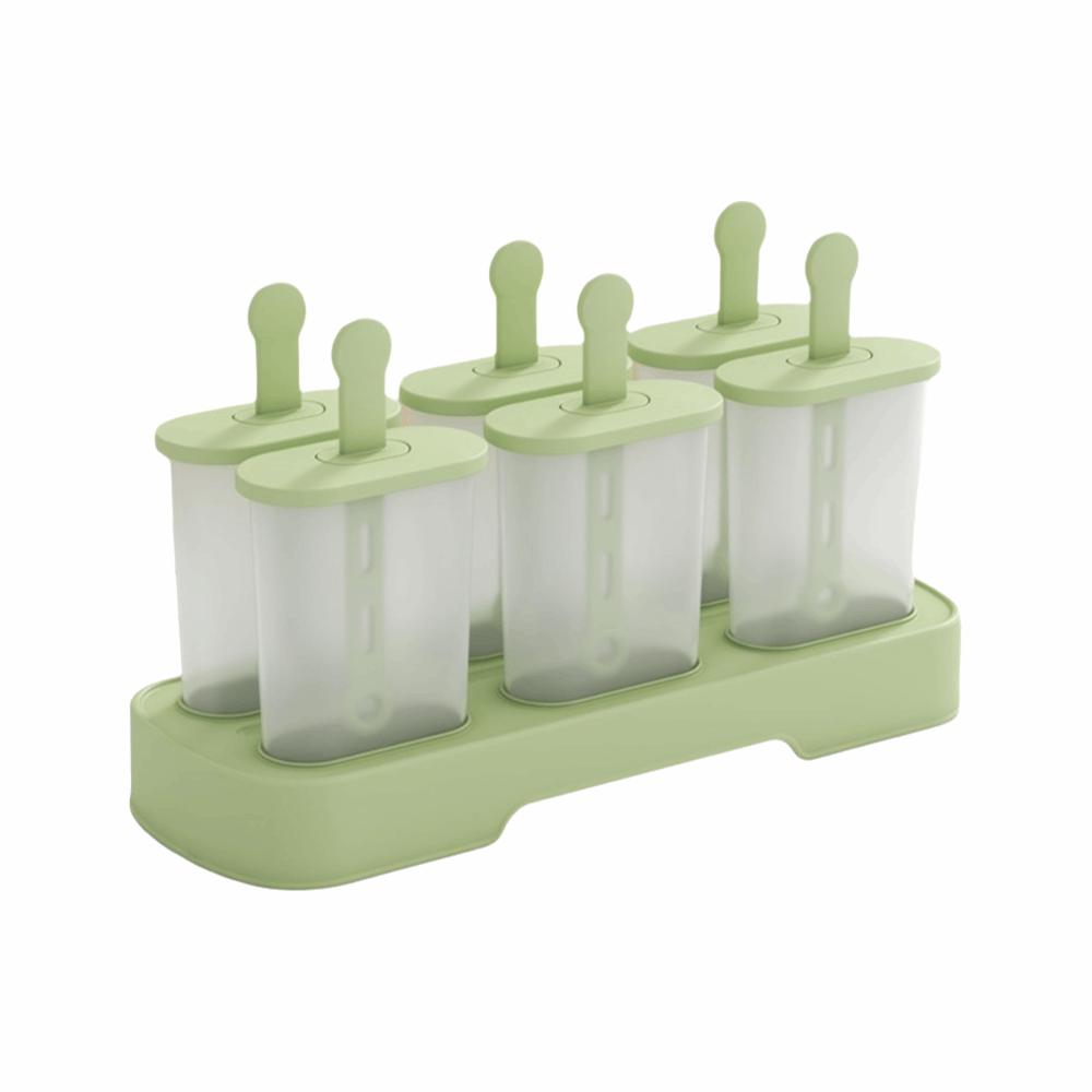DIY Homemade Ice Box Reusable Popsicle Mold Cube Tray New Ice Cream Popsicle Mold Summer зелёный