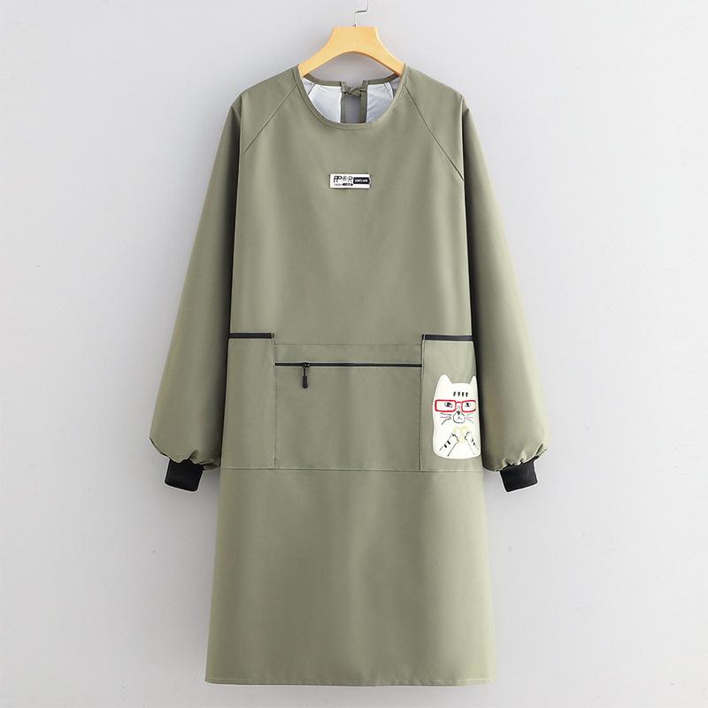 Waterproof Oil-Proof Long-Sleeve Kitchen Apron for Men & Women