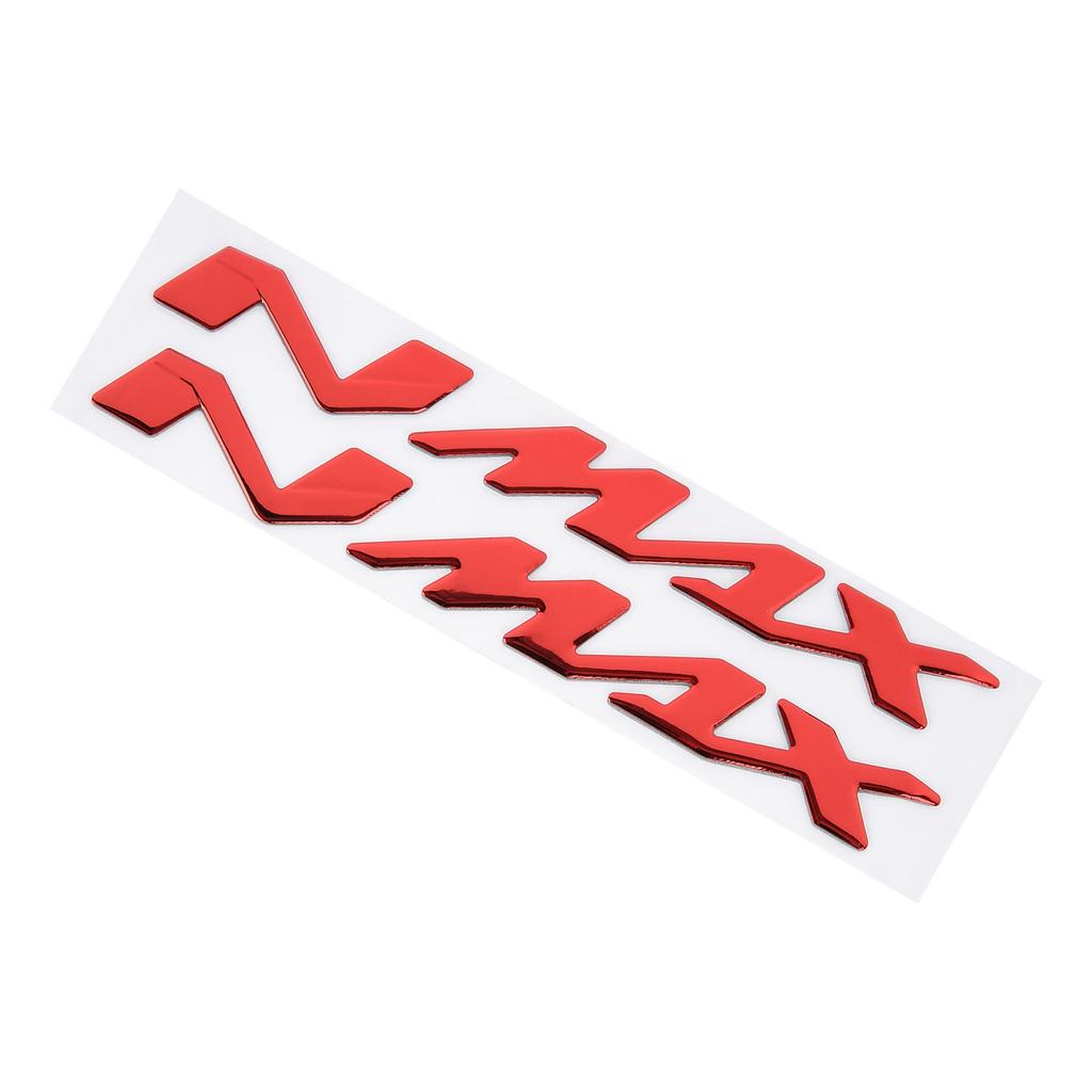Par de Pegatinas de Emblema de Motocicleta 3?Calcomanías Dimensionales para Yamaha NMAX155 125Rojo