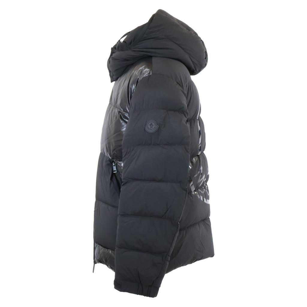 MONCLER PALLARDY/Paradise Back Logo Bi-Color Hooded Down Jacket 1 blackUsed