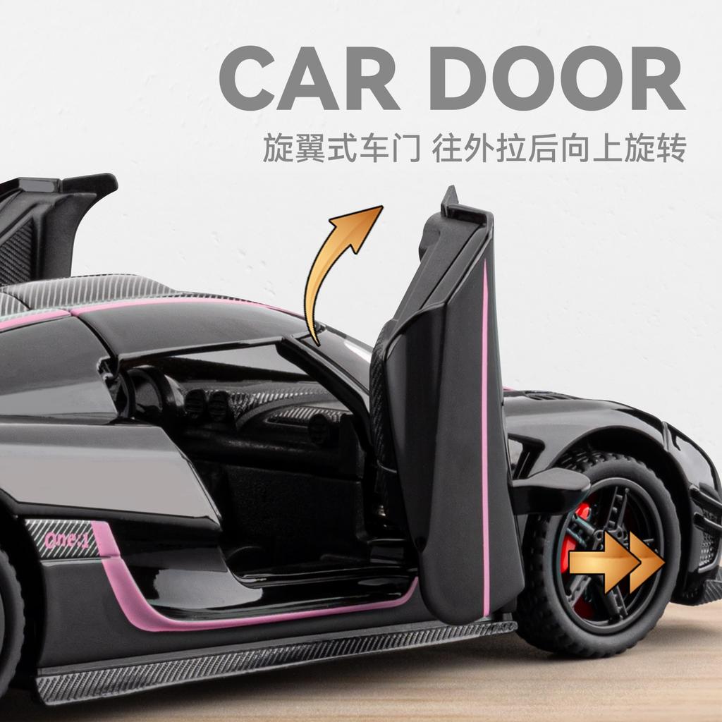 1:32 KNSG ONE 1 ONE-1 Miniature Toys Cars Alloy Diecast Models Pull Back Vehicles High Simulation Miniature Indoor Boutique Gift