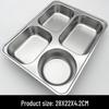 Yuezeyou 304 Stainless Steel Divided Lunch Plate for Students