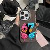 Six Seven S-67 Etui na Telefon Dla iPhone 17,16,15,14,13,12,Pro MAX Czarne Matowe Odporne na Wstrząsy Pokrowiec