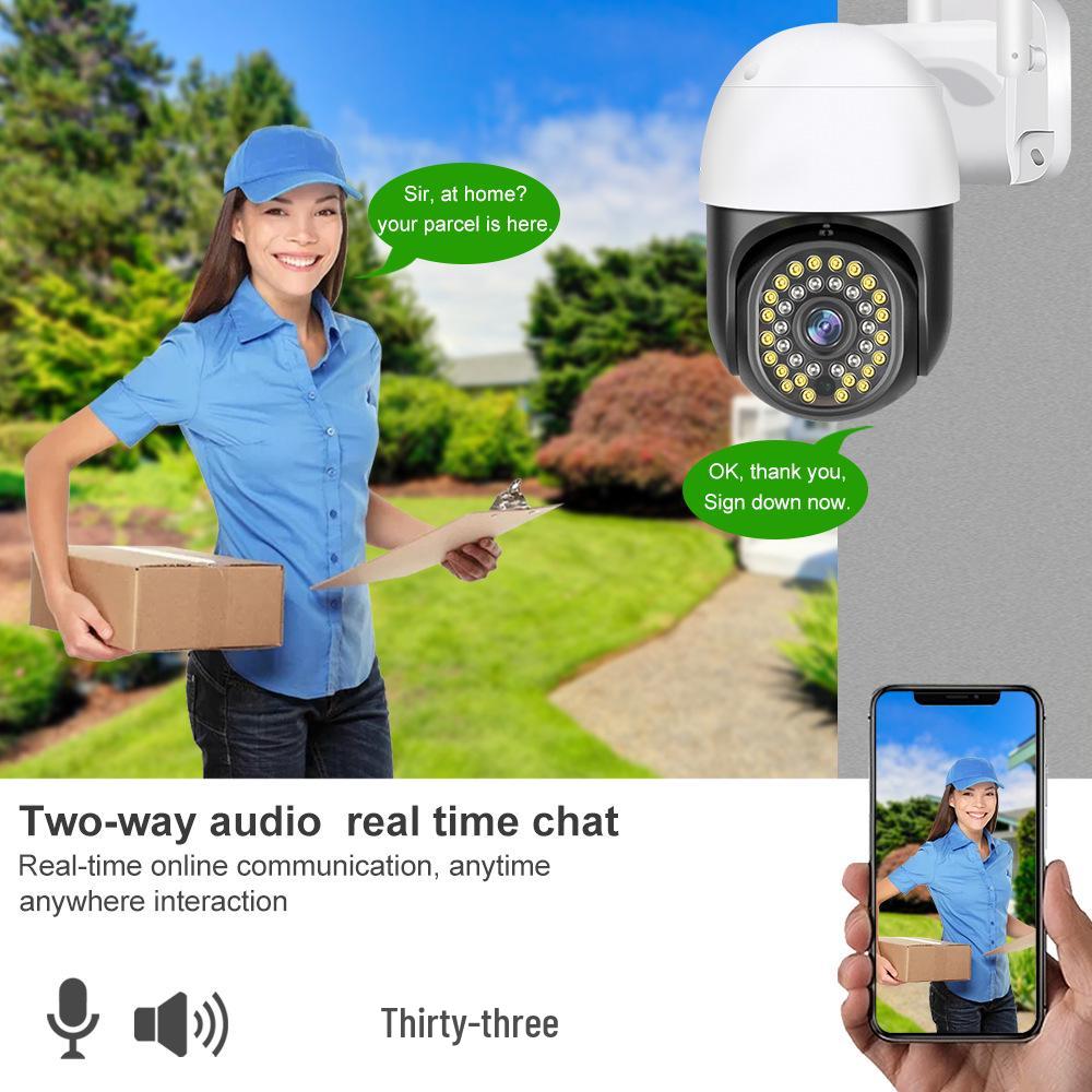 3MP Tuya Outdoor Wireless HD Night Vision Camera with Optional POE Power and PTZ Function