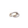18k Gold Electroplated Interlocking Titanium Steel Three-Ring Color Block Fashion Ring