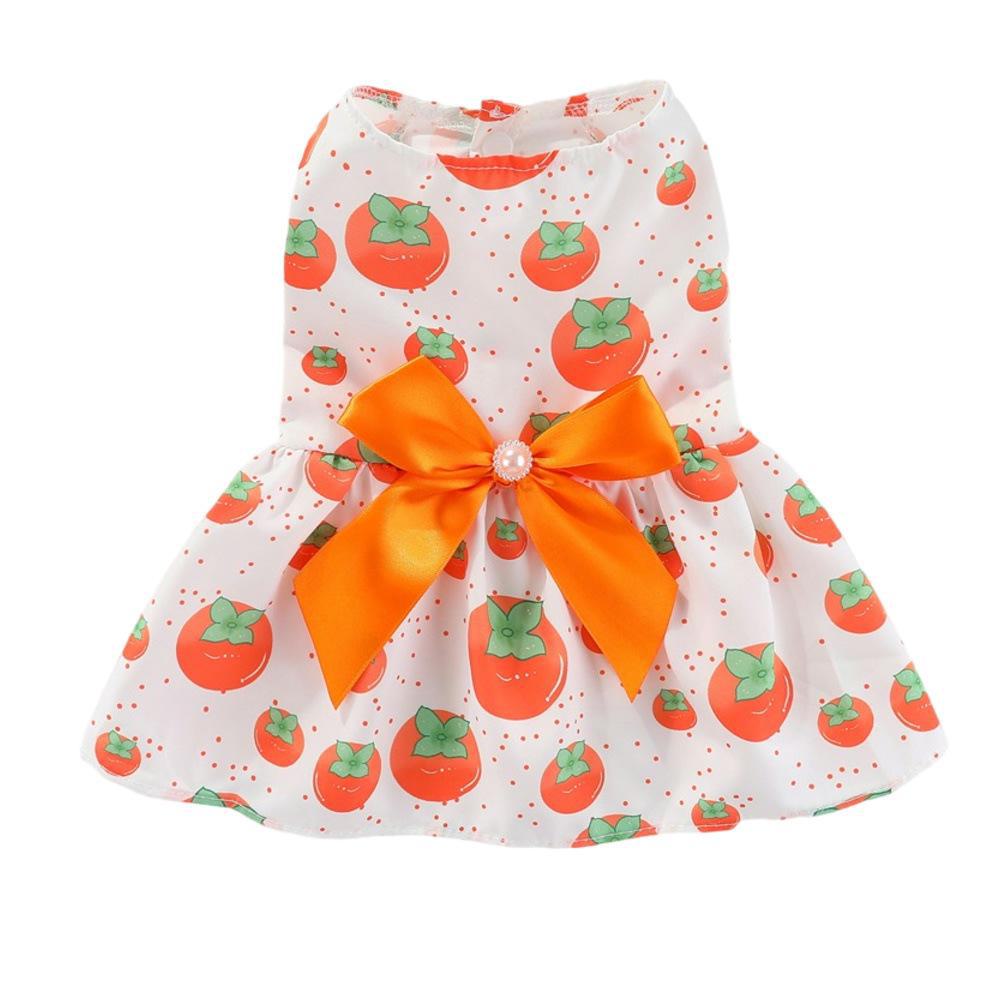 Spring/Summer Pet Clothes: Cute Cartoon Skirt for Dogs & Cats (Teddy, Pomeranian, Bichon)