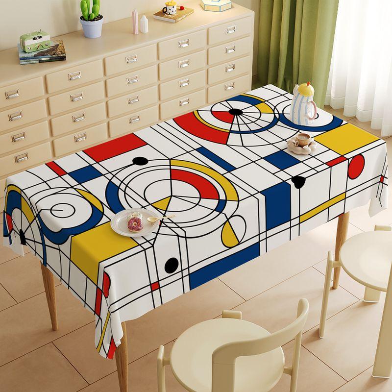 

Gingham Tablecloth Mondrian Art Art Studio Slightly Luxury Decoration Table Mat Fabric Craft Tablecloth Lightweight Waterproof Dining Table Cushion Mondrian 7(3R) Tablecloth 80*130 for 40*80 Table]