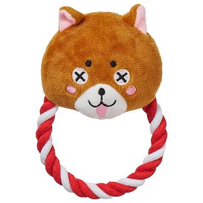 Dog Toy Plush Toy with Rope Ring Dog Squeaker FAD+ [Dadway Pet] [PTFAP14023]