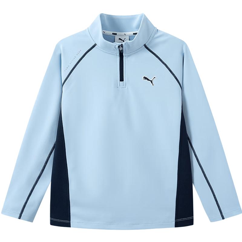 PUMA Kids 2026 Autumn Mid-Neck Long Sleeve T-Shirt 130cm