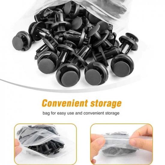 120X Bumper Clips 10Mm Panel Clips Bumper Fender Fastener Push Rivets For Honda