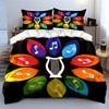 Set de Decoración Musical Colorido Funda Nórdica Suave y Cómoda Juego de Ropa de Cama Incluye 1*Funda Nórdica y 2*Fundas de Almohada, Regalo
