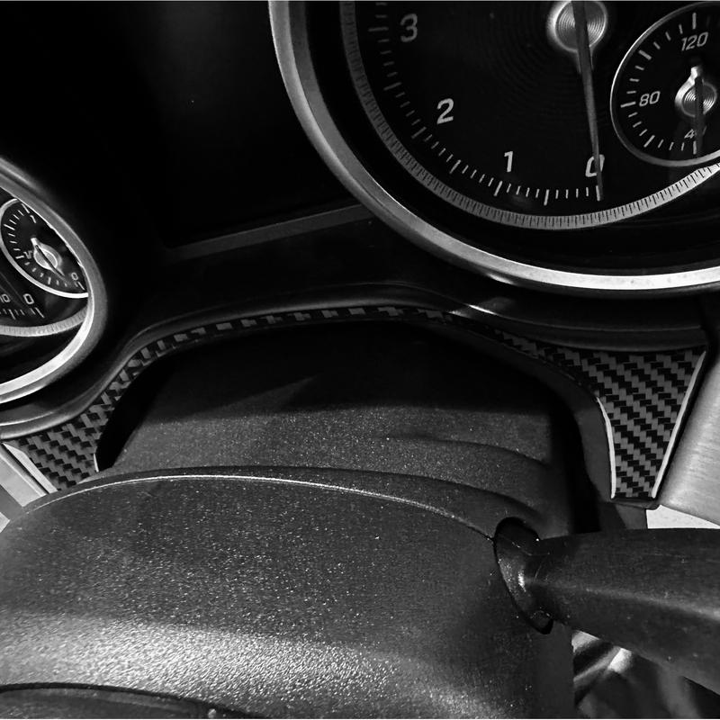 Real Carbon Fiber Car Accessories Speedometer Trim Cover Soft Sticker For Mercedes-Benz W166 GLE/GLS 2016 2017 2018