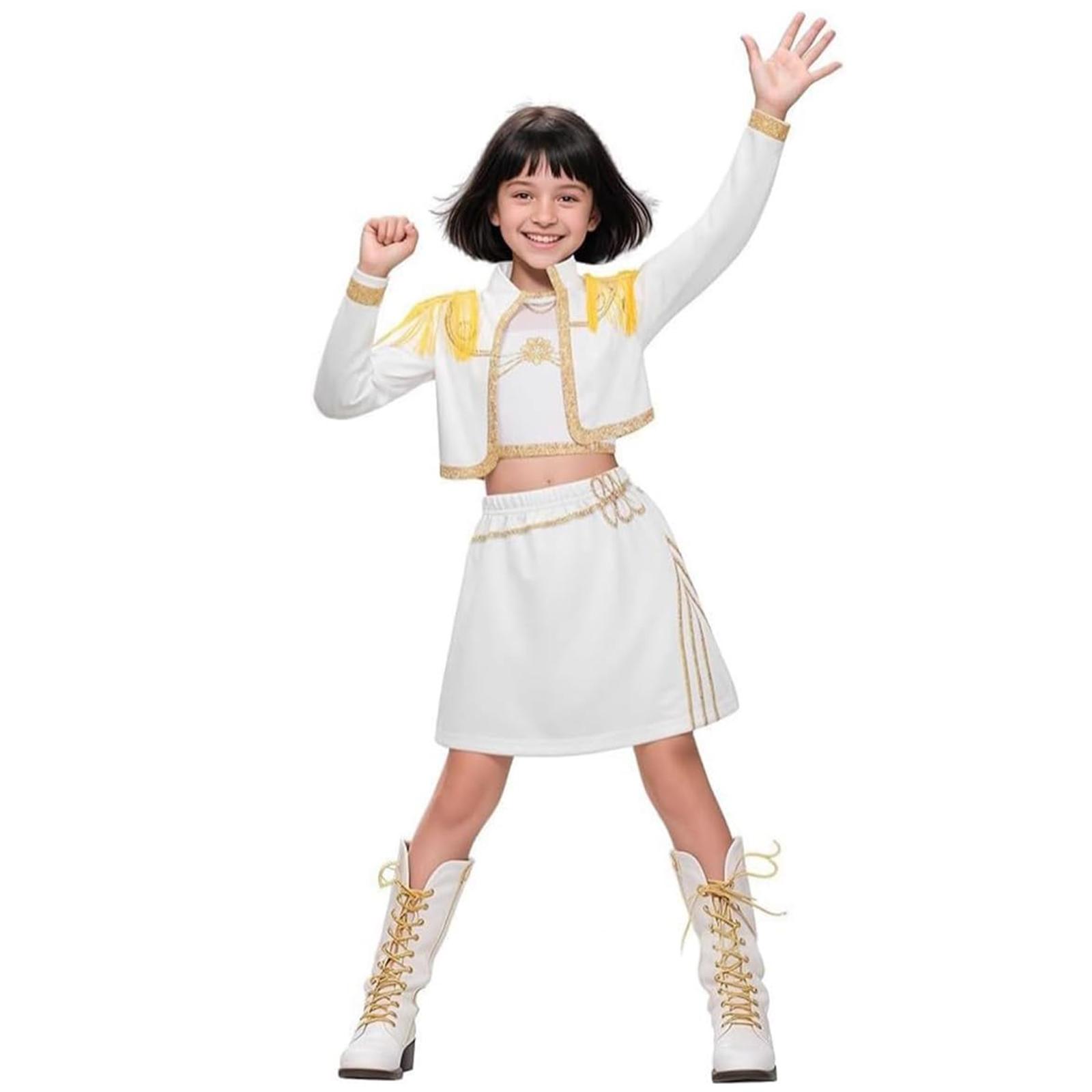 Costume Pop Coréenne Enfants Chanteur Pop Coréenne Cosplay Robe Filles pour Fête d'Anniversaire Halloween Carnaval Size120(110-120cm)