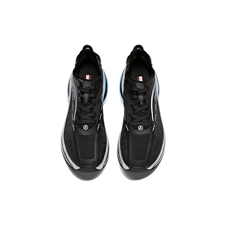 Anta Bubble Full-Length Air Cushion Shock Absorption Non-Slip Wear-Resistant Low-Top Running Shoes Men Running Shoes Black Silver 112125598-1