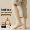 Herrstrumpor i ull till knäna: Varm, Fodrad med Fleece, Tjock Frotté för Höst/Vinter.