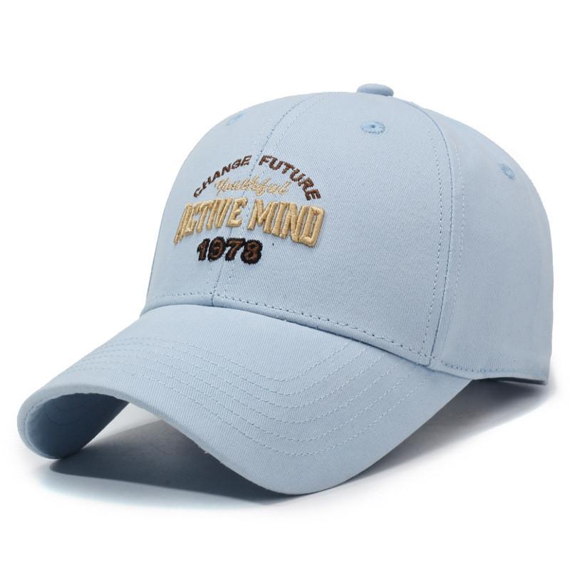 Classic Baseball Cap With Embroidered Letters For Outdoor Sun Protection