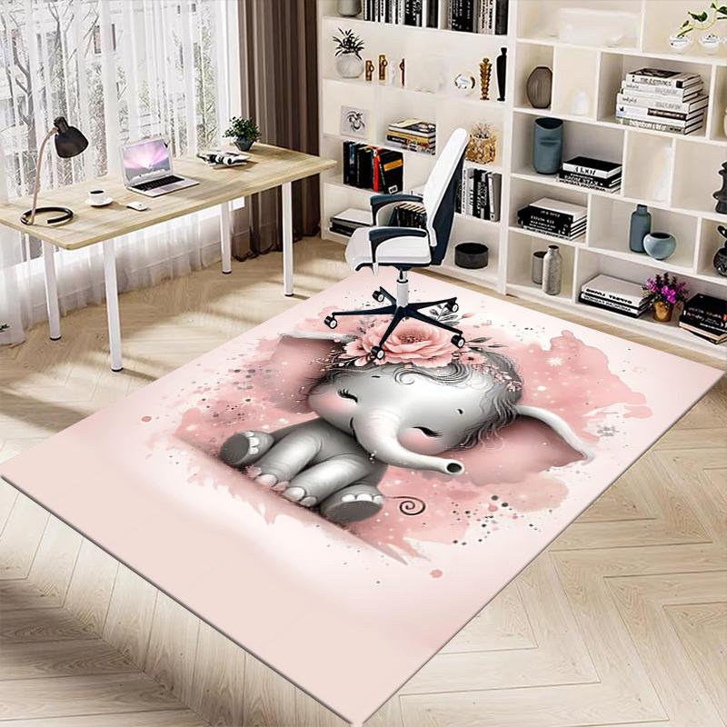 1pc Elephant Carpet Office Rug Outdoor Mat Home Decor Area Carpet Festival Gift Office desk chair carpet