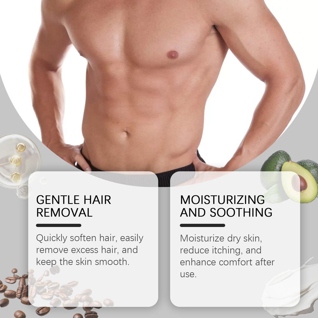 Kaffee-Haarentfernungscreme reinigt sanft Hand- und Beinhaare und bietet eine sanfte und wohltuende Haarentfernungspflege für mehrere Bereiche