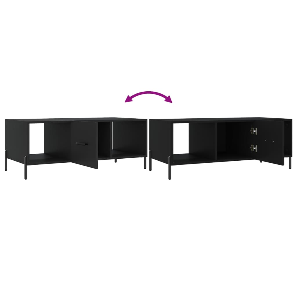 Coffee Table Black 102x50x40 Cm Particleboard