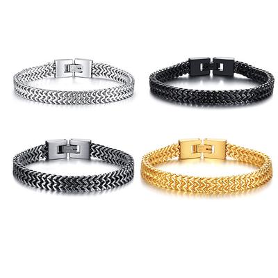 New Men's Titanium Steel Bracelet Wholesale European and American Hot Stainless Steel Bracelet Men's Versatile Accessory