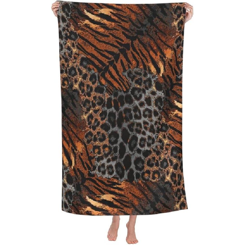 Paski Tygrysa czerwone i czarne Ręczniki plażowe Duże Miękkie Bardzo chłonne Szybkoschnące Ręczniki kąpielowe Ręczniki basenowe Ręczniki plażowe podróżne dla dzieci i dorosłych