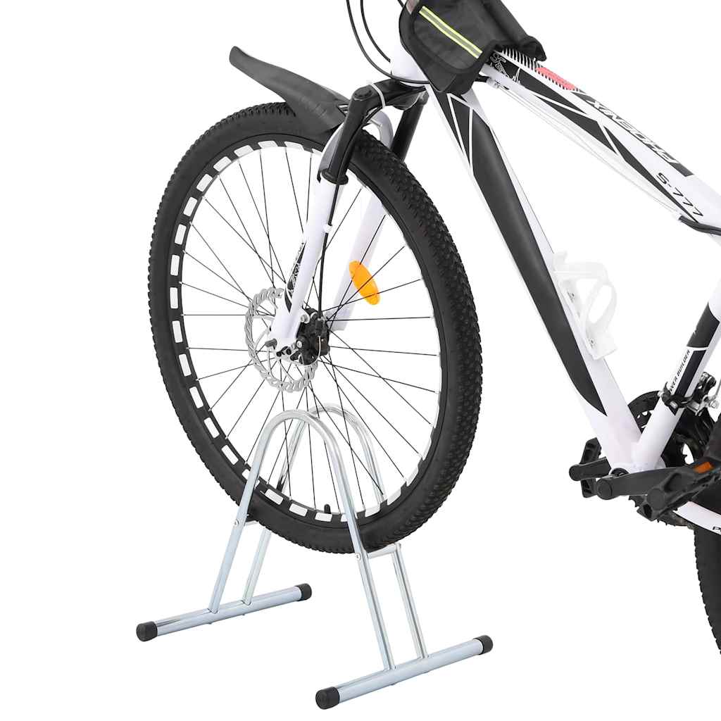 Vidaxl Stand For 1 Bicycle, Freestanding, Galvanized Steel
