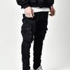 Nuovi jeans da uomo con tasca laterale e gamba piccola, jeans skinny da uomo