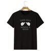 "Needs A Beer" Graphic T-shirt, Men's Casual Solid Color Slightly Stretch Round Neck Tee For Spring Summer