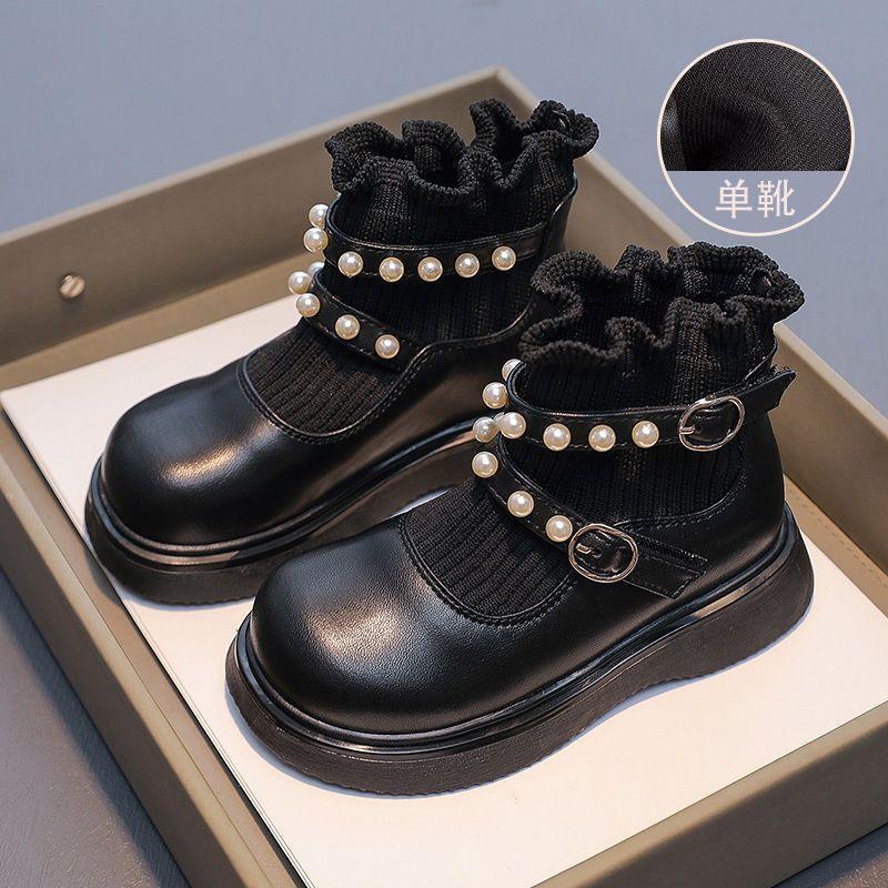 

Children s Martin Boots Girls Short Boots 2025 Autumn and Winter New Boots Short Baby Socks Boots Single Boots Two Cotton Shoes Fleece 30 (inner length 18.4 cm)