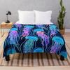 Undersea Blanket,Magic Glowing Jellyfish Underwater Blanket Soft Warm Blankets for Bed Couch Sofa Lightweight Travelling Camping