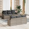Garden Sofa Set Light Grey 55 X 55 X 37 Cm Poly Rattan