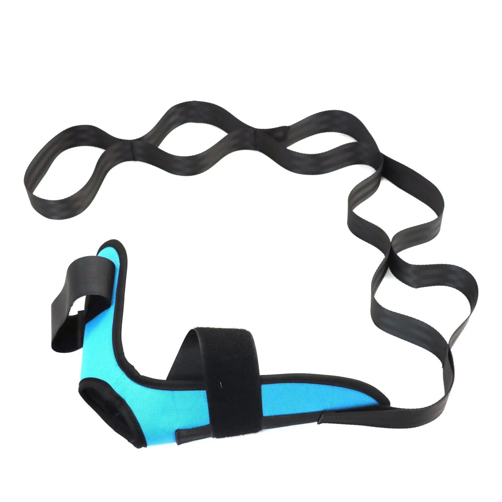 Yoga Beenstrekband voor Flexibiliteit Revalidatie Fitness Plantaire Fasciitis Trainingsriem Voetverzorging Strekker blauw